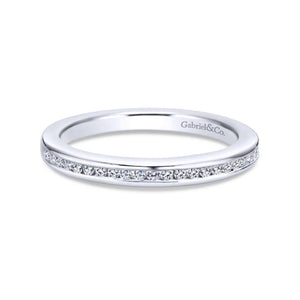 Gabriel & Co. 14k White Gold Contemporary Anniversary Wedding Band