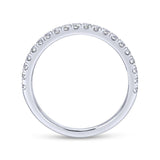 Gabriel & Co. 14k White Gold Contemporary Diamond Wedding Band