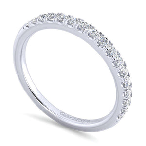 Gabriel & Co. 14k White Gold Contemporary Anniversary Wedding Band