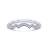 Gabriel & Co. 14K White Gold Victorian Curved Wedding Band
