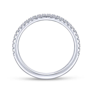 Gabriel & Co. 14k White Gold Contemporary Anniversary Wedding Band