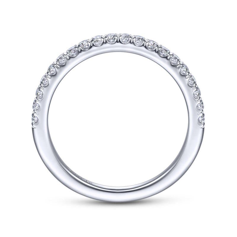 Gabriel & Co. 14k White Gold Contemporary Anniversary Wedding Band