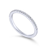 Gabriel & Co. 14k White Gold Contemporary Anniversary Wedding Band