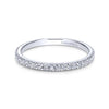 Gabriel & Co. 14k White Gold Contemporary Diamond Wedding Band