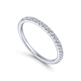 Gabriel & Co. 14k White Gold Contemporary Diamond Wedding Band