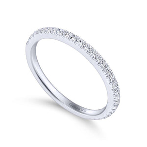 Gabriel & Co. 14k White Gold Contemporary Anniversary Wedding Band