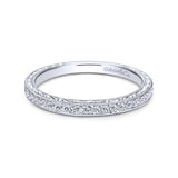 Gabriel & Co. 14k White Gold Victorian Eternity Wedding Band