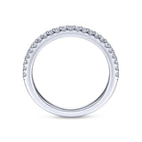 Gabriel & Co. 14k White Gold Contemporary Anniversary Wedding Band