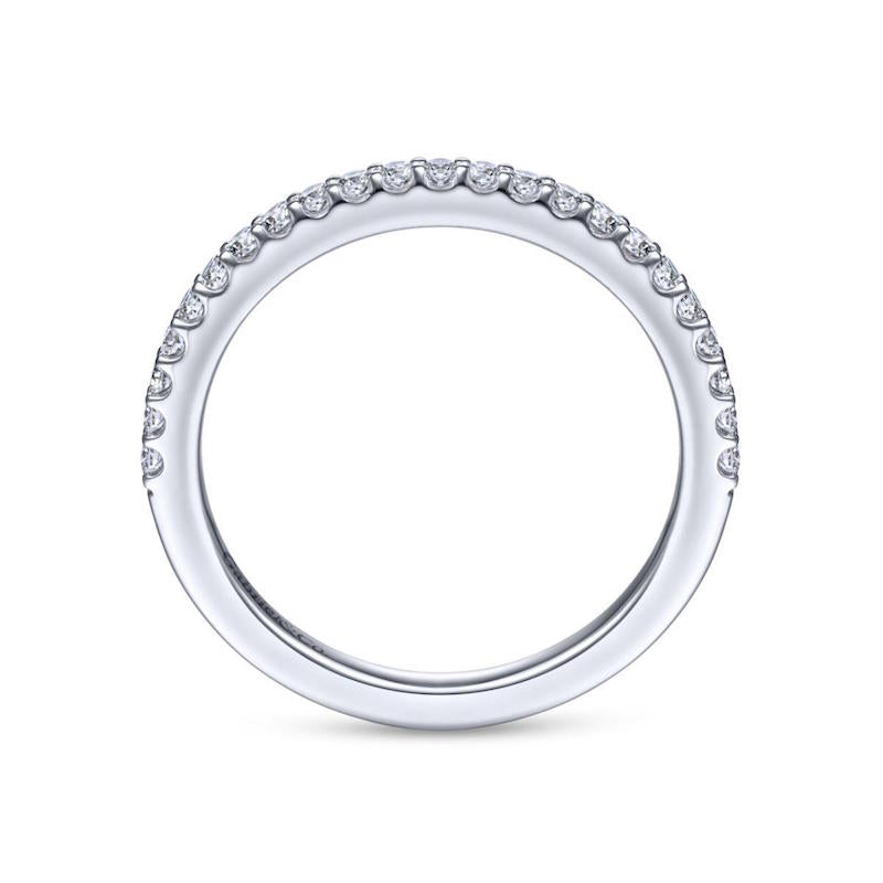 Gabriel & Co. 14k White Gold Contemporary Anniversary Wedding Band