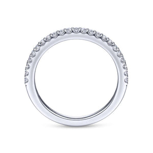 Gabriel & Co. 14k White Gold Contemporary Anniversary Wedding Band