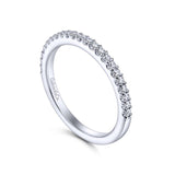 Gabriel & Co. 14k White Gold Contemporary Anniversary Wedding Band