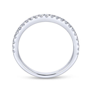 Gabriel & Co. 14k White Gold Contemporary Anniversary Wedding Band