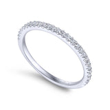 Gabriel & Co. 14k White Gold Contemporary Anniversary Wedding Band