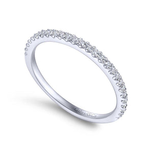 Gabriel & Co. 14k White Gold Contemporary Anniversary Wedding Band