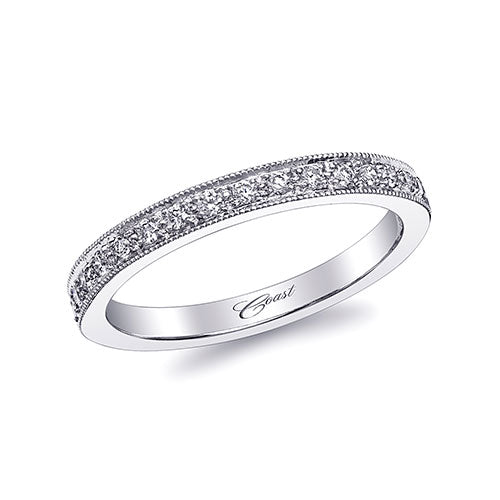 Coast 14k White Gold 0.17ct Diamond Wedding Band