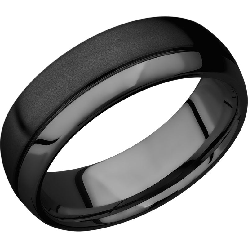 Lashbrook Black Zirconium 7mm Men's Wedding Band