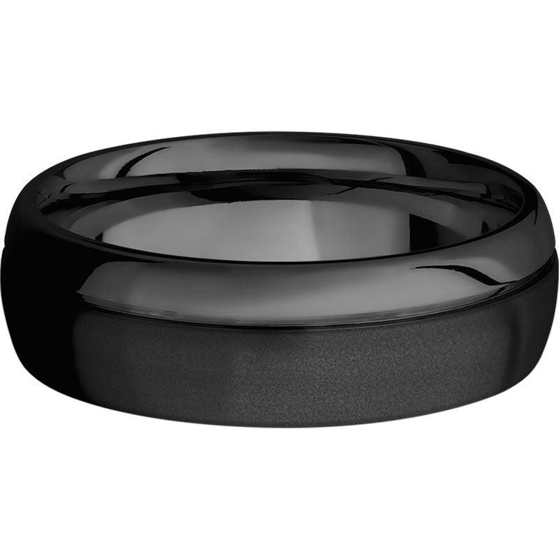 Lashbrook Black Zirconium 7mm Men's Wedding Band