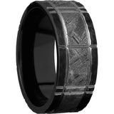 Lashbrook Black Zirconium Meteorite 8mm Men's Wedding Band