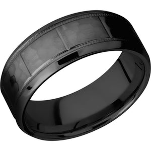 Lashbrook Black Zirconium 8mm Men's Wedding Band