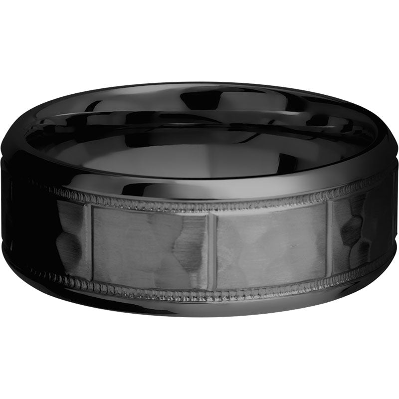 Lashbrook Black Zirconium 8mm Men's Wedding Band