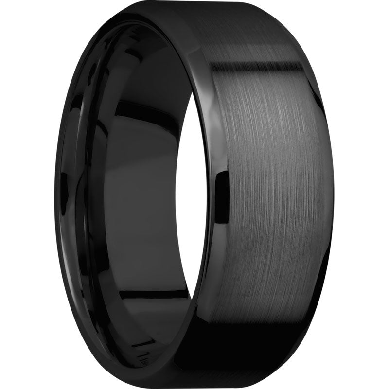 Lashbrook Black Zirconium 8mm Men's Wedding Band