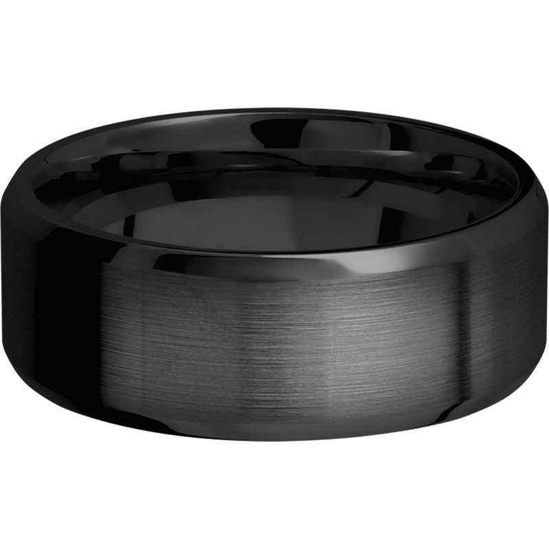 Lashbrook Black Zirconium 8mm Men's Wedding Band