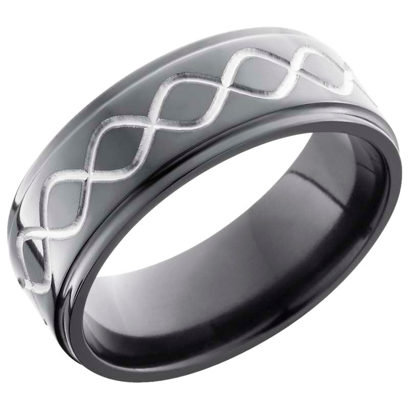 Lashbrook Black Zirconium 8mm Men's Wedding Band