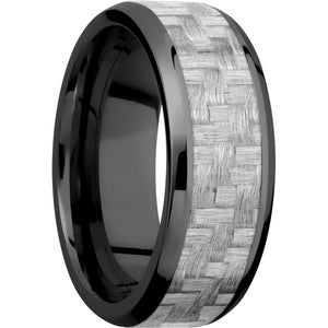 Lashbrook Black Zirconium 8mm Men's Wedding Band