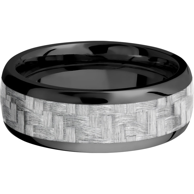 Lashbrook Black Zirconium 8mm Men's Wedding Band