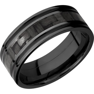 Lashbrook Black Zirconium 8mm Men's Wedding Band