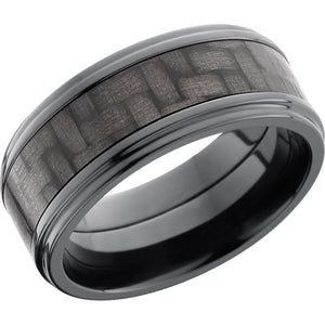 Lashbrook Black Zirconium 9mm Men's Wedding Band1